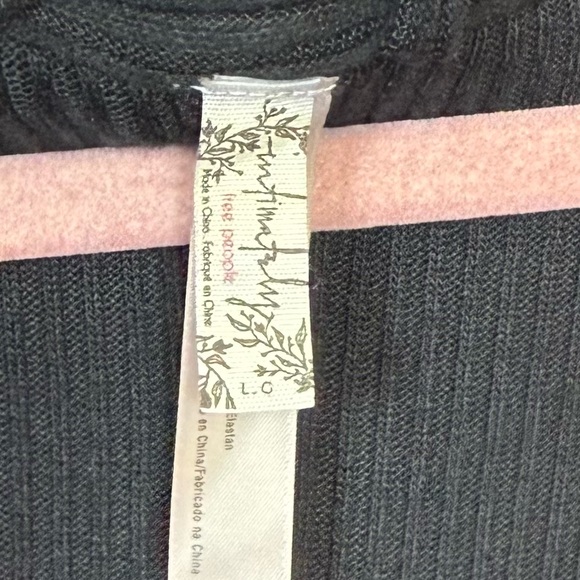 Free People Intimately Ribbed Longline Cardigan Black Size L - Picture 2 of 7